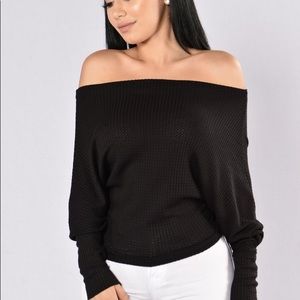 Fashion nova off shoulder knit top
